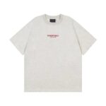 ESSENTIALS Short-Sleeve Pure Cotton T-Shirt with Lettering White