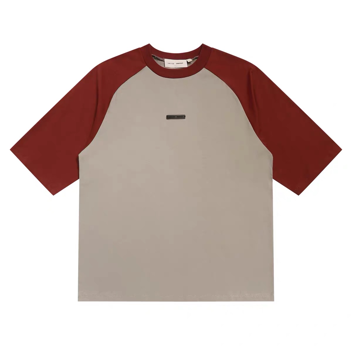 6 ESSENTIALS T-shirt Gray/Red - Image 1