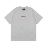 ESSENTIALS Short-Sleeve Pure Cotton T-Shirt with Lettering Gray